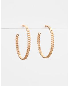 Stella + Gemma - Hoop Thin Chain Earrings