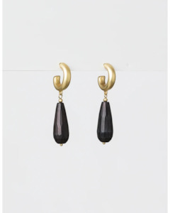 Stella + Gemma - Black Onyx Teardrop Earrings