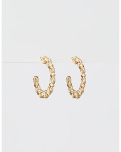 Accessories: Stella + Gemma - Baroque Hoop Earrings