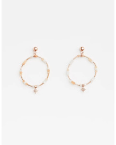 Stella + Gemma Miyuki Bead Hoop Earrings