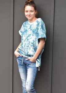 Style Laundry Tie Dye Slouch Tee Teal