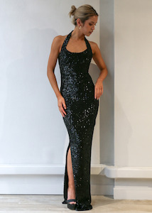 Fantasy Sequin Black Gown