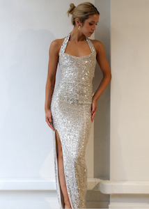 Womenswear: Fantasy Sequin Silver Gown