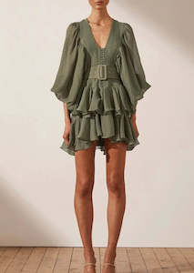 Womenswear: Charlotte Draped Mini Khaki