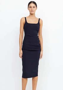 Womenswear: Be Mine Square Neck Navy Midi