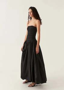 Violette Bubble Hem Black Maxi