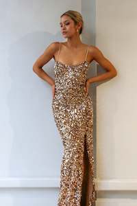 Womenswear: Confetti Gown Rose Gold