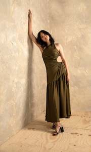 Womenswear: Bettina Cut-Out Midi Khaki