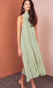 Womenswear: Cascade Crush Green Midi