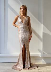 Dusk Till Dawn Gold Gown