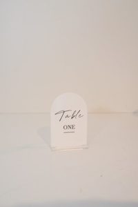 Modern and White: C217: Modern White table number for any event/wedding