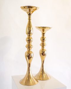 A104: Gold Candlestick Holder (set of 2)