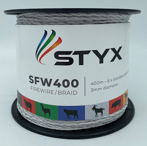 Firewire/Braid 6 S/S 3mm wires x 400m-White Styx Solutions