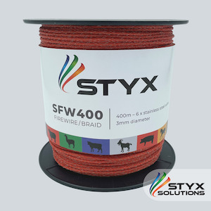 Fire wire/braid - Hi Vis Orange, 3.00mm Diameter x 400m Styx Solutions