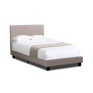 Vause Bed Frame Beige Single