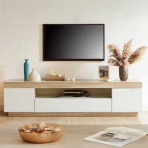 PERMAX ENTERTAINMENT UNIT 180CM WHITE IN SIDE