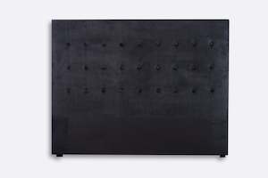 Furniture: Hyde Free Standing Headboard Black Velvet Double