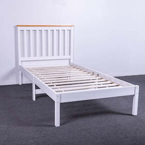 Furniture: Hayes King Single Size Solid Pine Bed Frame