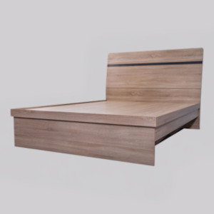 Furniture: 'Byron' Light Oak Bed frame with Storage King