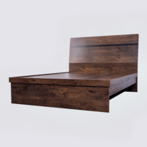 Furniture: 'Byron' Dark Oak Bed frame with Storage King