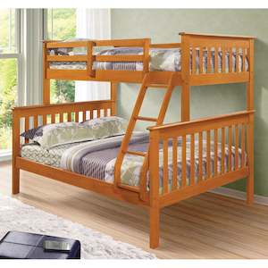 Furniture: Torino Kids Bunk Bed Honey Single on Double