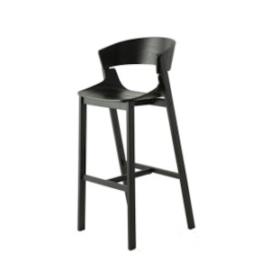 Tilted Black Bar Stool