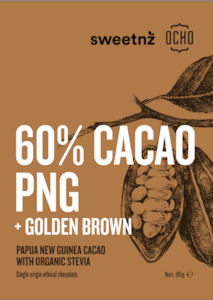 Sweetnz X Ocho Handcrafted 60% Dark PNG Chocolate ℮95g