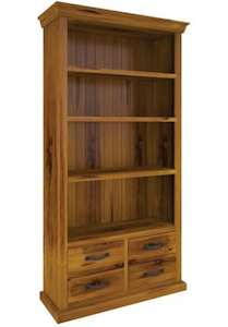 American Rustic 4 Drw Bookcase