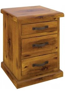 American Rustic 3 Drw Bedside ( MIn Order 2 )