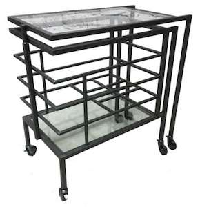 Furniture: All Star Coctail Trolley – Clear Glass