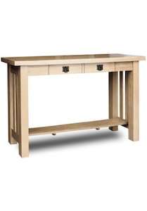 Furniture: Oakland Oak – 1 Drw Console Table. Natural