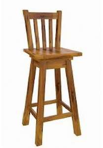 Furniture: American Rustic Swivel Barstool