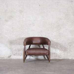 Varro Leather Armchair – Soft Touch Brown