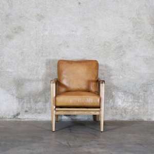 Reid Leather Armchair – Antique Tan