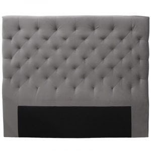 Furniture: Cherry Queen HeadBoard – Grey Velvet