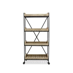 Furniture: Chandri Industrial Metal Bookshelf