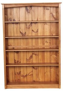 Furniture: SC-18X12-24 Scrubby Creek 18 12 24D Bookcase-Rimu Oil Stain