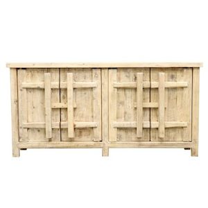 Oriental Painted Buffet – Vintage Whitewash/natural