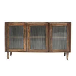 Tate 3 Door Reeded Glass Sideboard – Natural