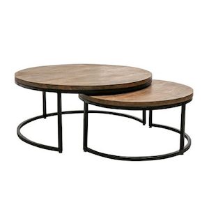 Furniture: Chandri Round Nesting Coffee Tables – Pair