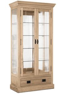 Oakland Oak – Full Length Display Cabinet – Natural