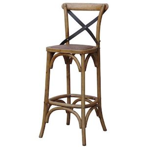 Cross Back Bar Stool