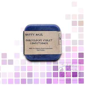 Soap manufacturing: Goldilocks, Violet Conditioner bar.