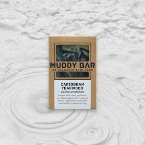 CARIBBEAN TEAKWOOD SOAP, with ground pumice.