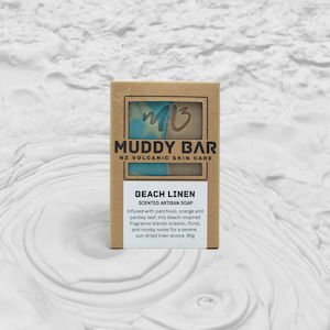 BEACH LINEN SOAP, with volcanic clay.