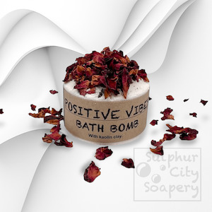 Soap manufacturing: Positive vibes bath bomb