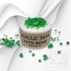 Soap manufacturing: Muscle soak bath bomb