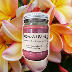 Frangipani scented sugar scrub