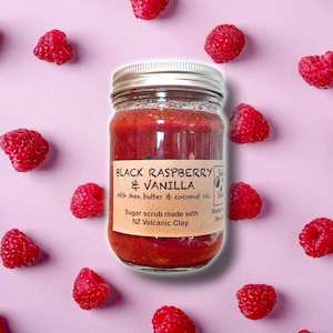 Raspberry scented sugar scrub