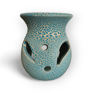 Mini oil burner, bubble texture - blue